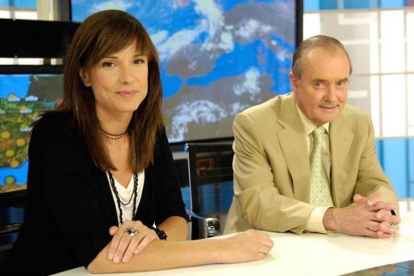 Con José Antonio Maldonado, en sus primeros meses en TVE.-TVE