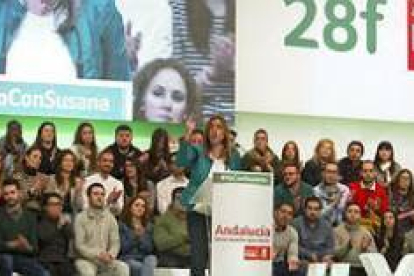Susana Díaz, en el Palacio de Congresos de Granada, con motivo del 28-F, este sábado.-Foto: MIGUEL ÁNGEL MOLINA / EFE