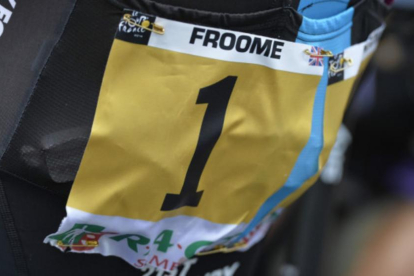 El dorsal número 1 de Chris Froome, en el Tour del 2014.-