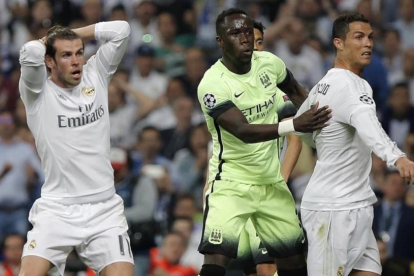 Cristiano Ronaldo y Gareth Bale, durante un partido de Champions ante el Manchester City.-JOSE LUIS ROCA