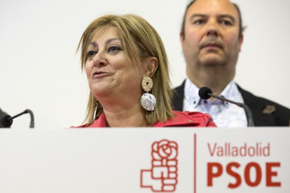 Teresa López durante un acto con el PSOE.-- ICAL