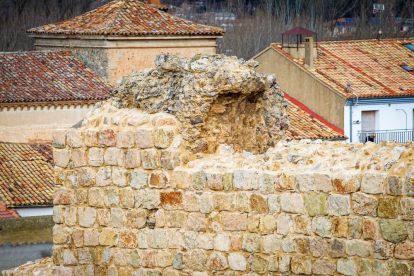 Obras de puesta en valor de la muralla de Almazán. MARIO TEJEDOR (16)