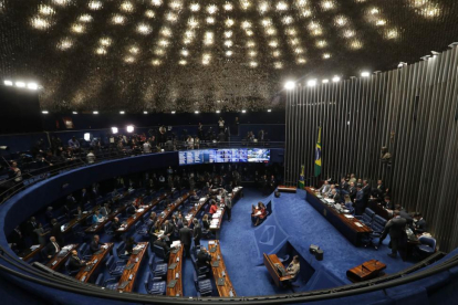 El Senado brasileño durante el inicio del proceso del 'impeachment' a Rousseff.-ERALDO PERES / AP