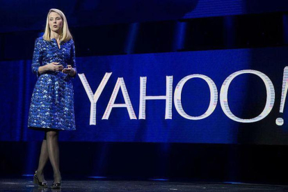 Marissa Mayer, consejera delegada de Yahoo, en un acto en la feria de electrónica de Las Vegas en el 2014.-JULIE JACOBSON / AP