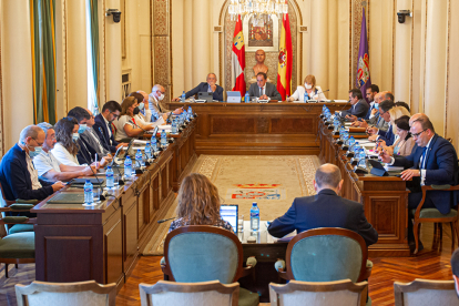 Diputados provinciales de Soria durante el pleno de junio - MARIO TEJEDOR