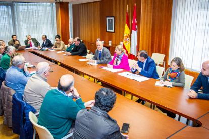 Reunión en la Delegación Territorial de la Junta en Soria. MARIO TEJEDOR
