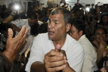 El expresidente ecuatoriano, Rafael Correa, el pasado febrero.-EFE / MARCOS PIN
