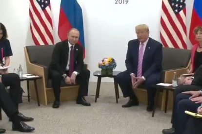 Trump y Putin durante su encuentro en el G20 en Osaka.-