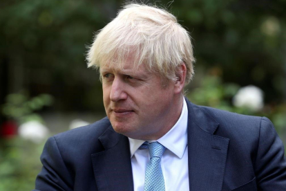 El primer ministro británico, Boris Johnson, este lunes.-