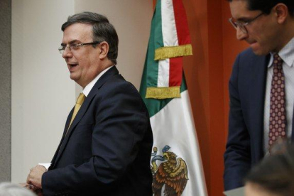 El canciller de México, Marcelo Ebrard.-AP