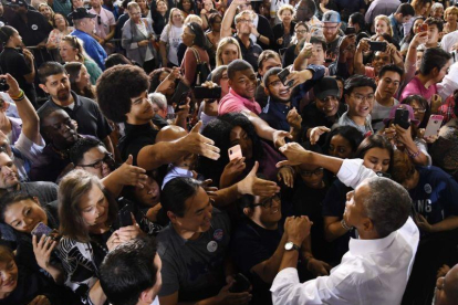 Obama en el acto de campaña de legisladores federales en Las Vegas.-GETTY IMAGES NORTH AMERICA