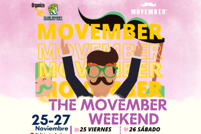 Cartel de las actividades del fin de semana Movember.