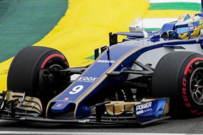 Ericsson, de Sauber, durante la clasificación de Interlagos.-FERNANDO BIZER