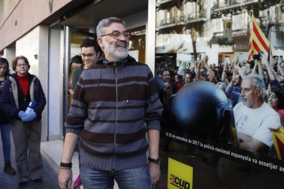 Carles Riera, este sábado en el consejo político de la CUP.-/ ALBERT BERTRAN