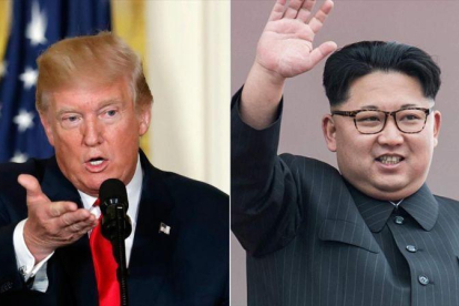 El presidente estadounidense Donald Trump junto al líder norcoreano Kim Jong-un-EPA/YNA