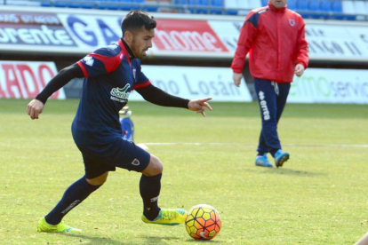 Jorge Díaz durante un entrenamiento.-ÁLVARO MARTINEZ