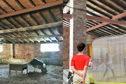 El antes y el después del espacio en que se prevé hacer un centro social en Valloria.-HDS