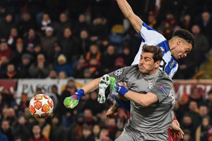 Casillas y Pepe, anoche en Roma.-