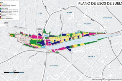 Plano de usos de suelo de Madrid Nuevo Norte.-TWITTER CASTELLANA NORTE