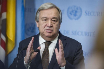 Fotografia cedida por la ONU del secretario general del organismo, Antonio Guterres.-MANUEL ELÍAS