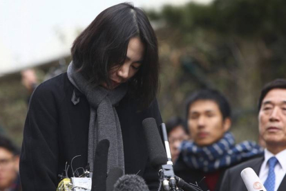 Cho Hyun-Ah, la hija mayor del presidente de Korean Air Cho Yang-Ho y exvicepresidenta de la compañía aérea.-Foto:  EFE / KIM CHUL-SOO