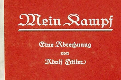 Imagen de la portada de la primera edición de 'Mein Kampf', subastada por Bloomsbury.-EFE
