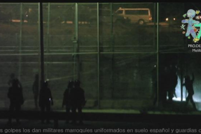 Fotograma del vídeo que muestra los hechos-ASOCIACIÓN PRO.DE.IN MELILLA