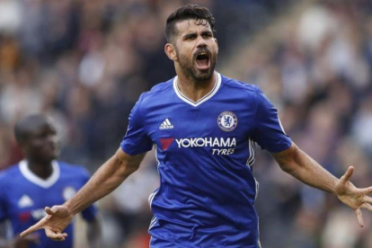 Diego Costa celebra un gol con el Chelsea.-REUTERS / CARL RECINE