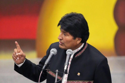 Evo Morales en un discurso en La Casa Grande del Pueblo en La Paz, Bolivia.-REUTERS David DAVID MERCADO
