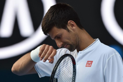 Novak Djokovic, en el partido de su derrota.-PAUL CROCK / AFP