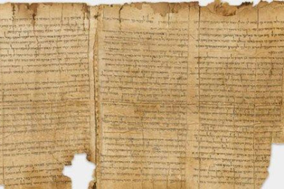 Uno de los manuscritos digitalizados del Mar Muerto.-