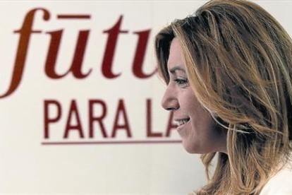 La presidenta de Andalucía, Susana Díaz, en el comité federal del PSOE del pasado día 28.-JOSÉ LUIS ROCA