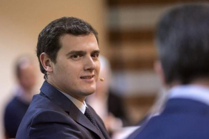 El presidente de Ciudadanos, Albert Rivera, este viernes en Valladolid.-R Garcia