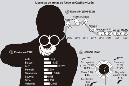 Licencias de armas de fuego en Castilla y León.-ICAL