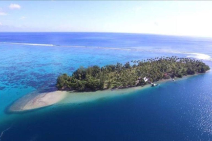 Isla Motu Tiano, en la Polinesia francesa.-