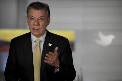 El presidente colombiano, Juan Manuel Santos, ayer.-Juan David Tena / EFE