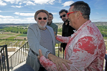 Presentación del Camino Duero Fest, ayer, en el castillo de Langa.-Mario Tejedor