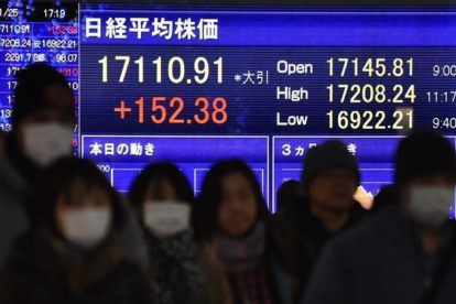 La bolsa de Tokio.-AFP/KAZUHIRO NOGI