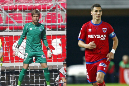 Aitor Fernández y Dani Calvo son los dos futbolistas del Numancia que lo han jugado todo en Liga.-Mario Tejedor
