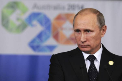El presidente ruso, Vladimir Putin, en una conferencia del G-20, en Brisbane (Australia).-RIA NOVOSTI / REUTERS