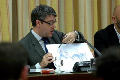 El ministo de Energía, Álvaro Nadal, durante una comparecencia en el Congreso.-DAVID CASTRO