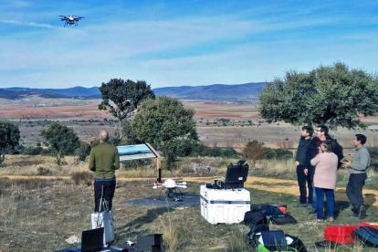 Trabajos con drones en los campamentos romanos de Renieblas-HDS
