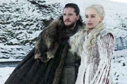 Jon Snow y Daenerys Targaryen, dos de los personajes protagonistas de Juego de tronos.-HBO