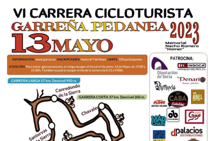Cartel de la carrera Garreña Pedánea 2023.