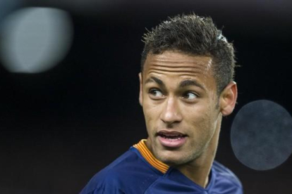 Neymar, durante el derbi copero con el Espanyol en el Camp Nou.-