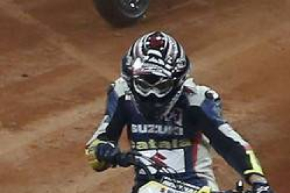 Kenny Noyes, en una carrera del Superprestigio Dirt Track de Barcelona celebradas en enero del 2014 en el Palau Sant Jordi.-Foto: EFE / ALBERTO ESTÉVEZ