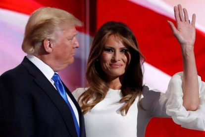 Melania y Donald Trump, el pasado 18 de julio.-REUTERS / MARK KAULARICH