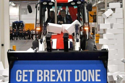 Boris Johnsony su promesa electoral: Hagamos realidad el ’brexit’.-AFP