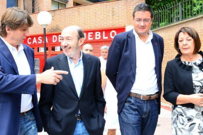 Mínguez, Rubalcaba, López y Romero. / ÁLVARO MARTÍNEZ-