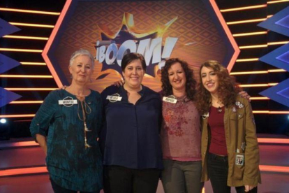De izquierda a derecha, Montse, Gloria,  Amparo y Cristina, integrantes de ‘Las extremis’, en el concurso '¡Boom!'.-ATRESMEDIA
